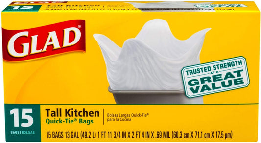 GLAD Tall Kitchen 13 Galllon Trash Bags