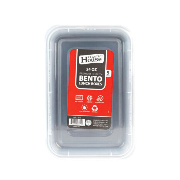 Plastic House Bento Microwave Container with Lids