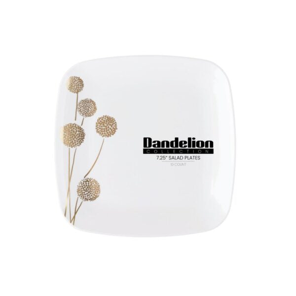 Dandelion Collection Square Plates 10CT