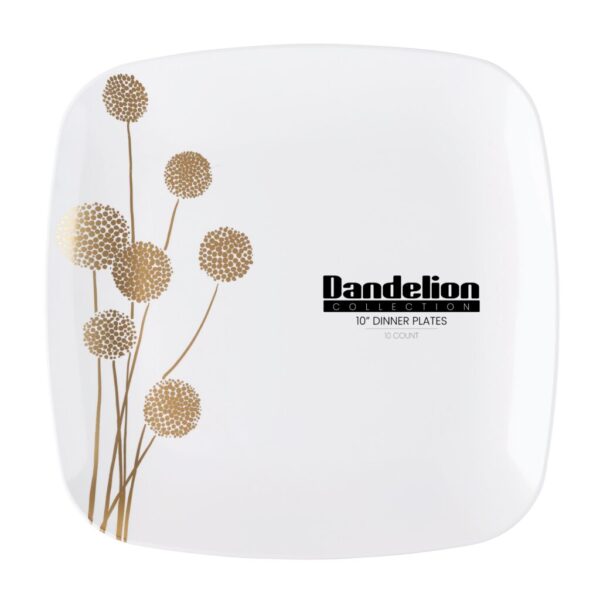 Dandelion Collection Square Plates 10CT