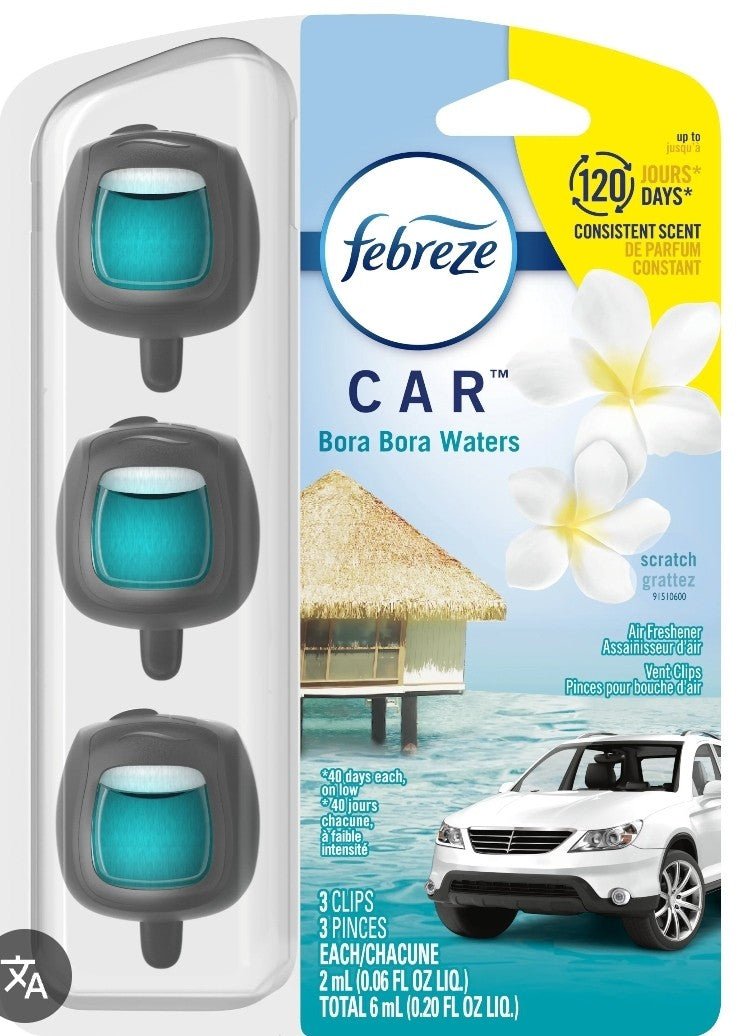 Febreze Car Vent Clips Air Freshener 3's