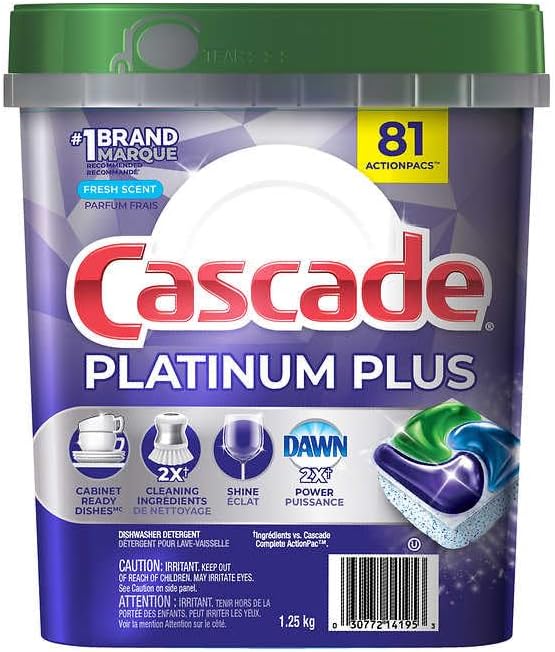 Cascade Platinum Plus Dishwasher Detergent 81CT - Fresh Scent
