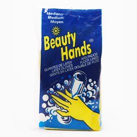 Beauty Hands Rubber Gloves - Yellow