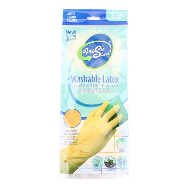 Fresh Start Washable Latex Gloves - 1 pair