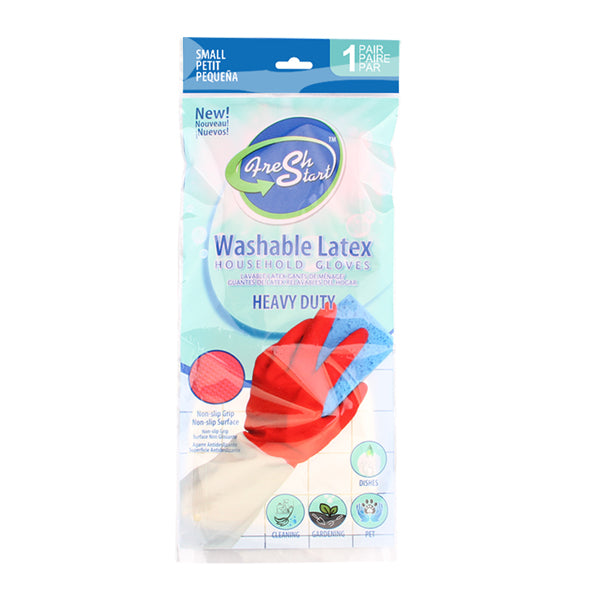 Fresh Start Heavy Duty Latex Gloves - 1 pair