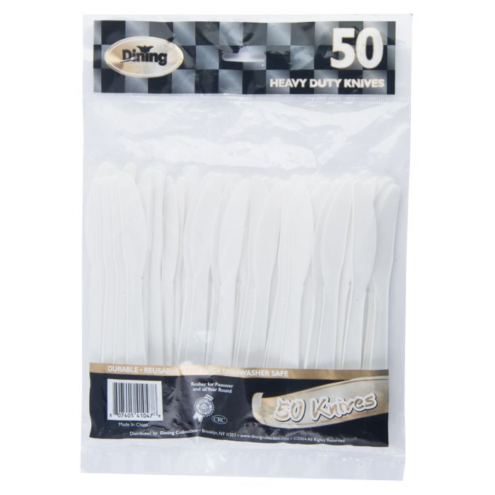Dining Collection White Plastic Cutlery