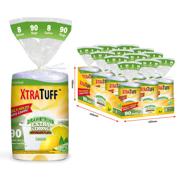 XTRATUFF Drawstring Trash Bags