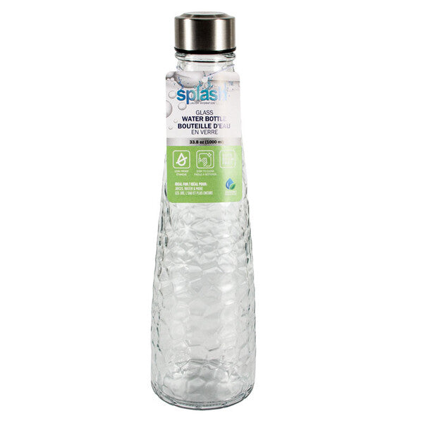Splash Glass Water Bottle