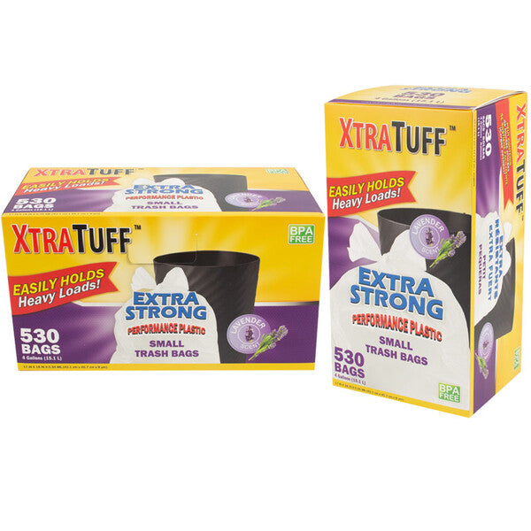 XTRATUFF Trash Bags 4 Gallon Lavender