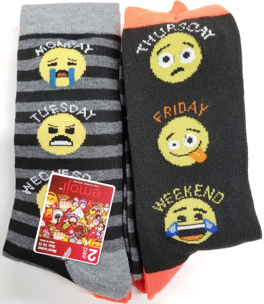 Emoji 2-pair Mens' Crew Socks 10-13