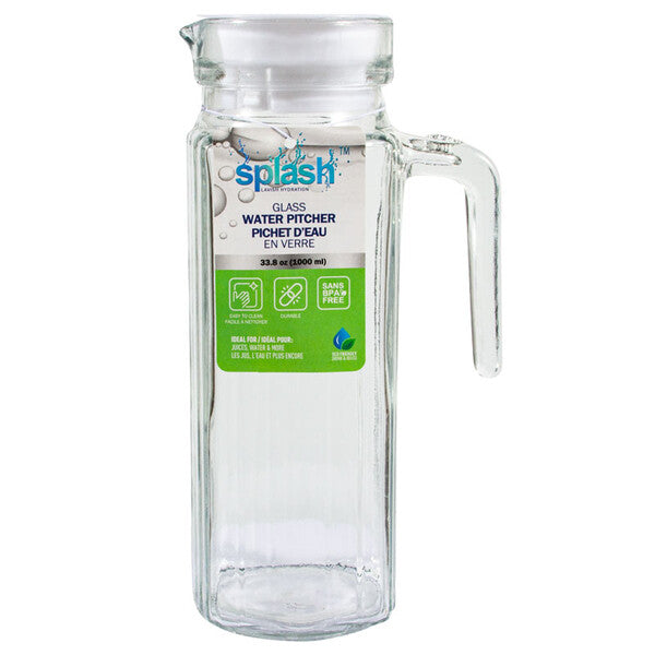 Splash Glass Water Pitcher