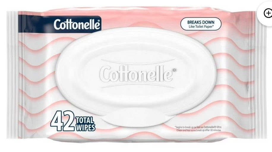 Cottonelle Flushable Wipes 42ct Fragrance Free