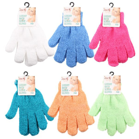 Ideal Bath Luxury Scrub Gloves - 1 pair (Package May Vary)
