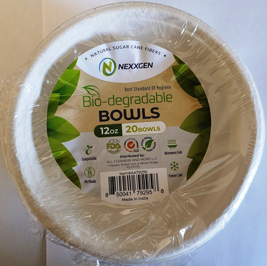 NEXXGEN Bio-degradable Disposable Plates (Package May Vary)