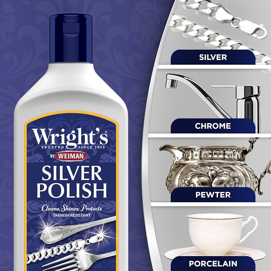 Wright's Anti-Tarnish Silver Polish Bottle 7oz.