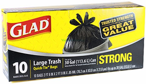 GLAD 30 Gallon Large Trash Bags