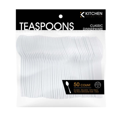Kitchen Selection Classic Dinnerware Plastic Teaspoons 50CT
