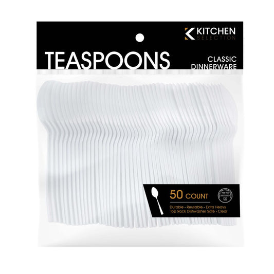 Kitchen Selection Classic Dinnerware Plastic Teaspoons 50CT