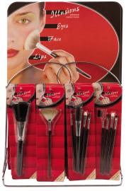 Illusions Cosmetic Brushes on Metal Display 1ct