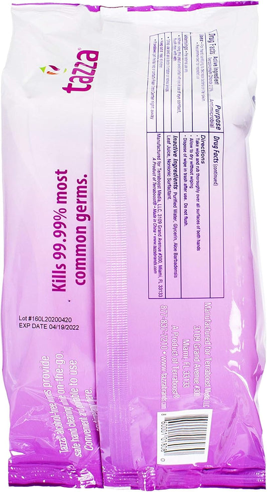 Tazza Hand Sanitizing Wipes 160ct Alcohol & Fragrance Free