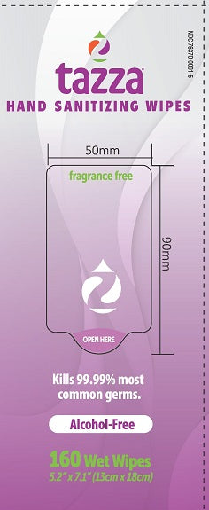 Tazza Hand Sanitizing Wipes 160ct Alcohol & Fragrance Free