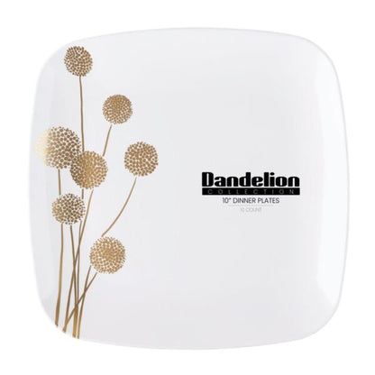 Dandelion Collection Square Plates 10CT