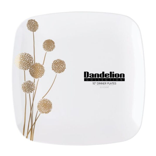 Dandelion Collection Square Plates 10CT