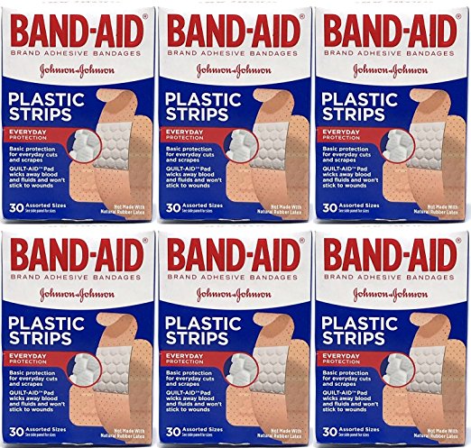 BAND-AID Plastic Strips 30 Assorted Sizes