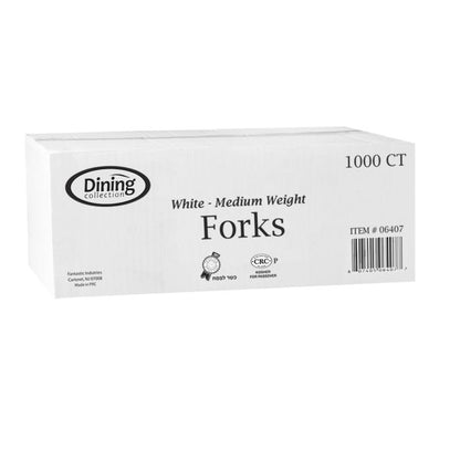 Dining Collection Plastic Cutlery 1000CT - White