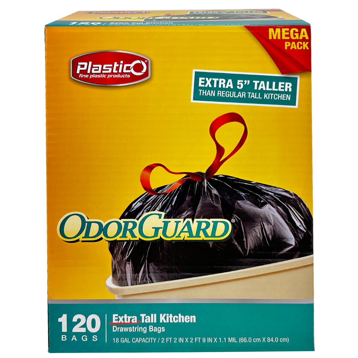 Plastico Extra Strong Drawstring Trash Bags (Package  May Vary)