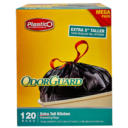 Plastico Extra Strong Drawstring Trash Bags (Package  May Vary)