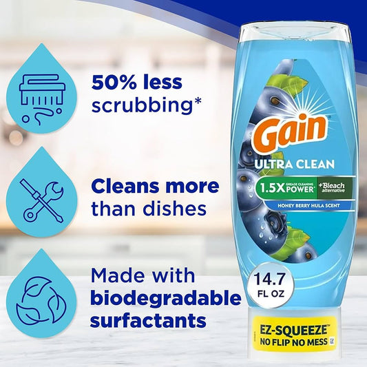 Gain Ultra EZ-Squeeze Dishwashing Liquid 14.7oz
