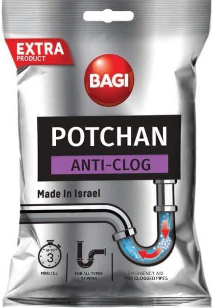 Bagi Potchan Anti-Clog 70g Granules For Blocked Drains & Sewers Kitchen & Bathroom (Package May Vary)