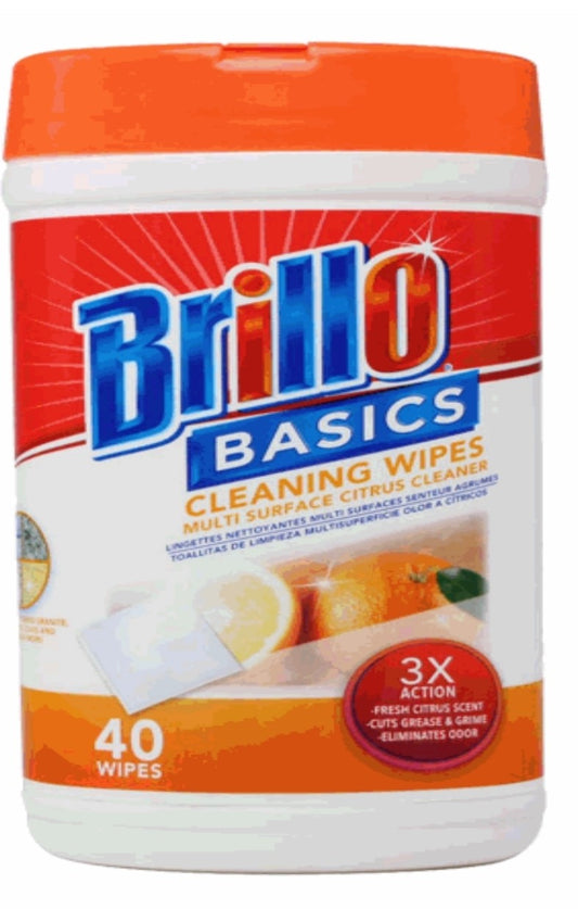 Brillo BASICS Multi Surface CleaninWipes 40CT