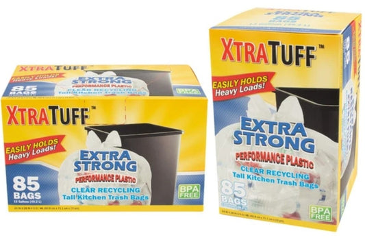 XTRATUFF Clear Recycling Trash Bags