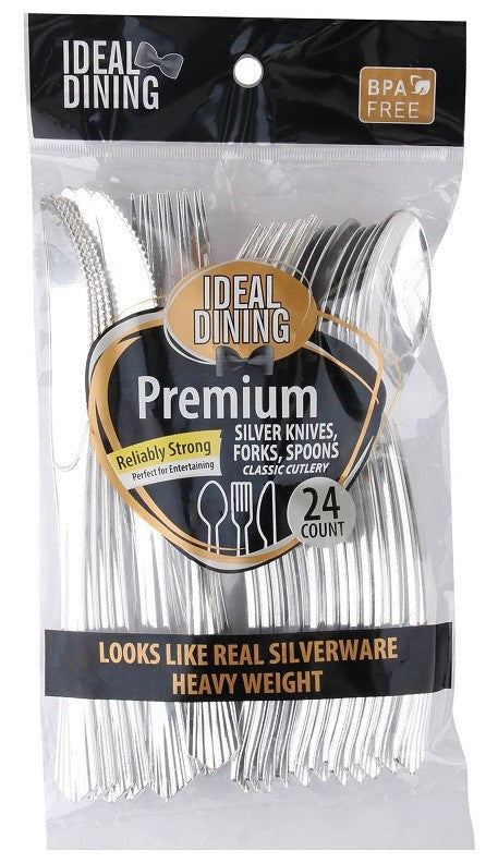 Ideal Dining Heavy Duty Premium Plastic Cutlery (Package May Vary)