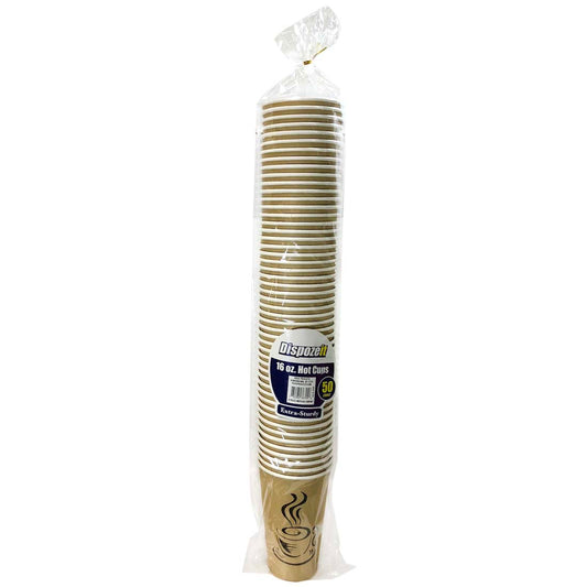 Dispozeit Paper Hot Cups 16oz. 50CT