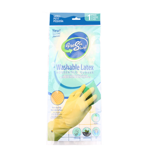 Fresh Start Washable Latex Gloves - 1 pair