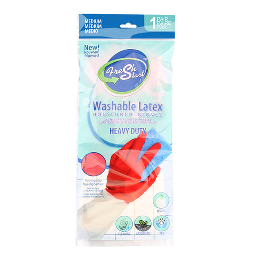 Fresh Start Heavy Duty Latex Gloves - 1 pair