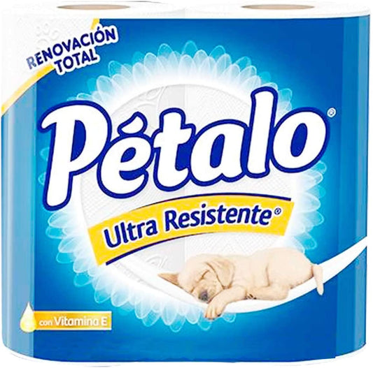 Petalo Bath Tissue with Vitamin E 10/4rolls Ultra Strong 2-Ply 300 Sheets Bundle