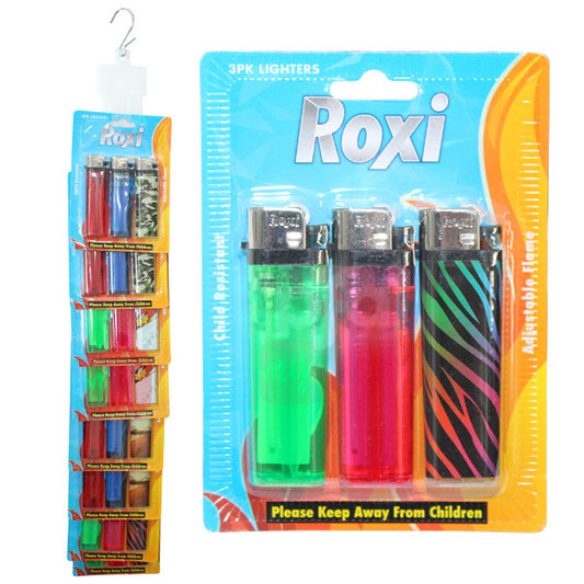 Roxi 3 Pack Lighters (Strip Clip)