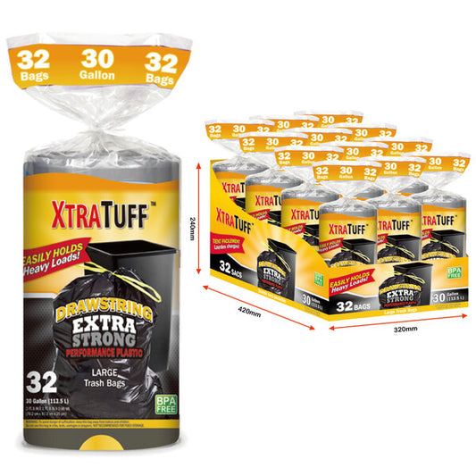 XTRATUFF Drawstring Trash Bags