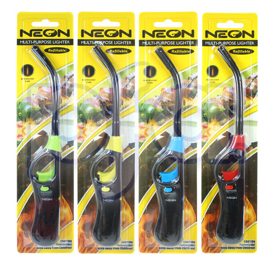 NEON Flex Neck WindProof Utility Long Lighter 1pk