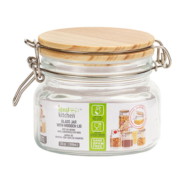 Ideal Kitchen Glass Jar with Bamboo Lid