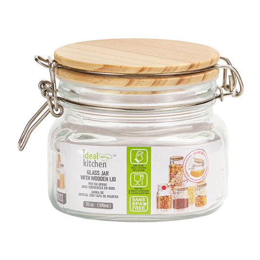 Ideal Kitchen Glass Jar with Bamboo Lid