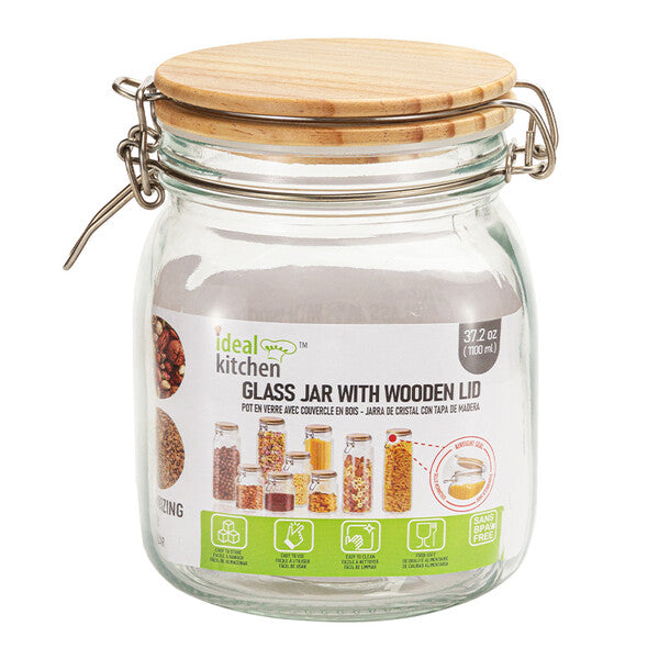 Ideal Kitchen Glass Jar with Bamboo Lid