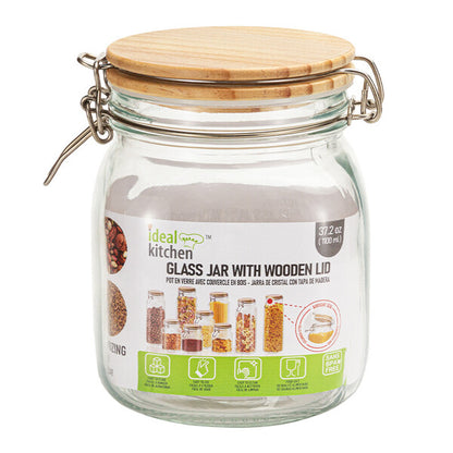Ideal Kitchen Glass Jar with Bamboo Lid