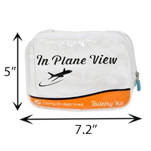 Airline-Approved Carry-On Luggage Organizer, Clear Zipper Makeup Bag (1 Quart)