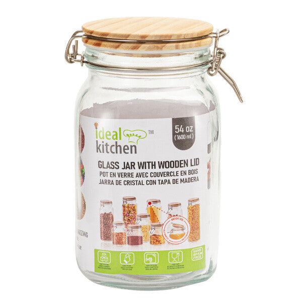 Ideal Kitchen Glass Jar with Bamboo Lid