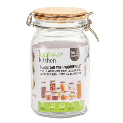 Ideal Kitchen Glass Jar with Bamboo Lid